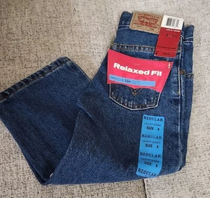 NWT Levi Strauss LEVIS 550 Relaxed Fit Red Tab Boy Size 4 REGULAR Blue Jeans - Picture 1 of 2