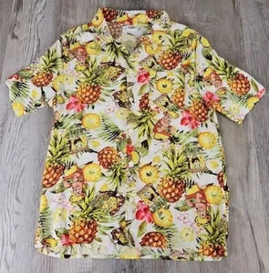 SpongeBob SquarePants Hawaiian Shirt Pineapple Patrick Sandy Nickelodeon Large - Picture 1 of 7