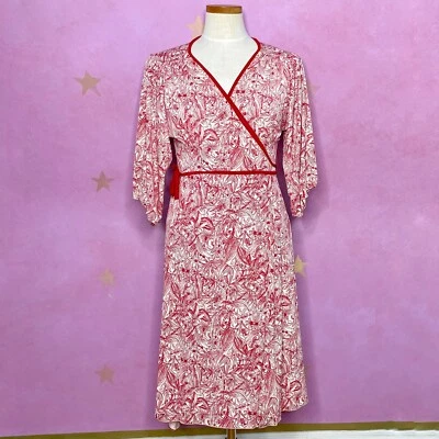 Vestido Largo Studio M NUEVO CON ETIQUETAS NUEVO Borgoña y Beige Paisley Manga Acampanada Talla XS Foto 1 de 4