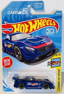 Hot Wheels ‘16 Mercedes-AMG GT3 196/365 Legends Of Speed 6/10 Blue 50th Anniv. - Picture 1 of 5
