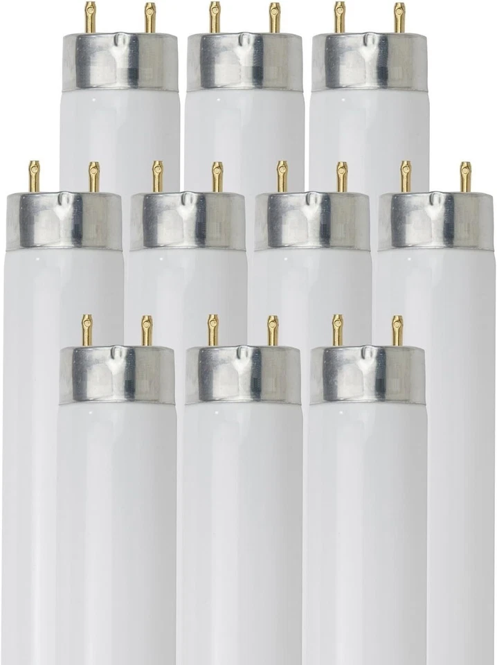 10Pack T8 Linear Fluorescent Tube Light Bulb, 25W, 3500K, 2300LM, G13 E26 - Image 1 of 1