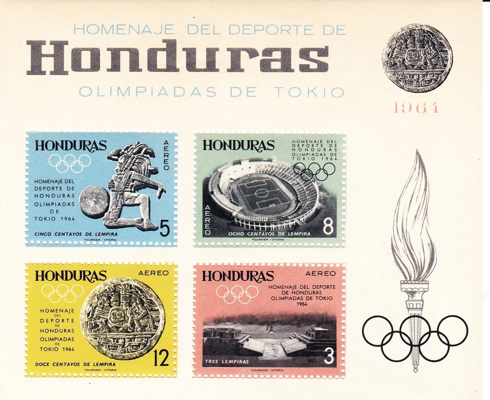 HONDURAS - C344A MNH - PERF OLÍMPICO. S/S - ¡MIRA! Foto 1 de 1