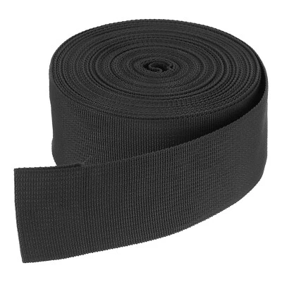 10 Yard x 50mm Width Nylon Webbing Strap for Backpack Strapping, Sewing, Black Foto 1 de 4