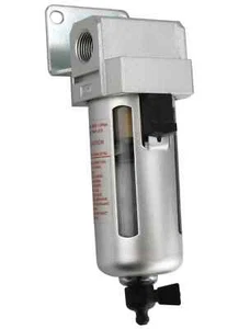 Sample 1/4" Mini Compressor Filter Manual Drain F202N 145 PSI Filter Water Trap - Picture 1 of 5