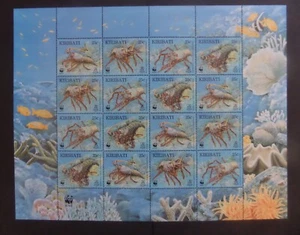 Kiribati 1998 Endangered Species Spiny Lobster SG552/5 sheet UM MNH Unmounted - Picture 1 of 1