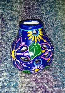 Talavera Luminaria Hand Crafted Mexican Pottery Vtg 5" - Picture 1 of 4