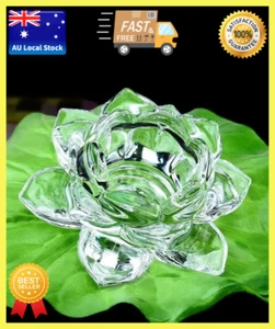 Pack of 2 Glass Lotus Style Candle Holder Tealight Holder Candle Burner Decorate - Picture 1 of 12