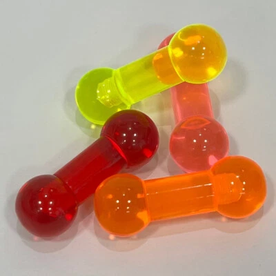 UV Acrylic Straight Barbell 00G Tongue Ring 5/8"  (15mm) Piercing Bar 00 Gauge - Image 1 of 2