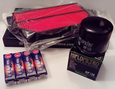 Kit de servicio para filtros y bujías de iridio SUZUKI GSXR1000 (2001 a 2004)  Foto 1 de 4