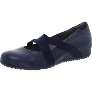 SoftWalk Womens Navy Faux Leather Ballet Flats Shoes 7 Narrow (AA,N) BHFO 8730