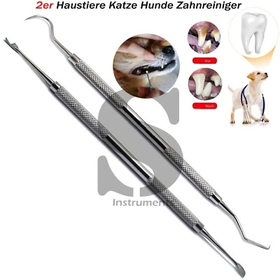 MEDSPO Zahnreiniger Set Hund Tiere Zahnsteinkratzer Zahnsteinentferner Habichtschnabel