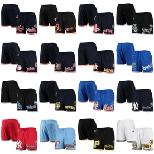 Men's Baseball World Series Mesh Shorts Screen Print Graphics - Picture 1 of 28