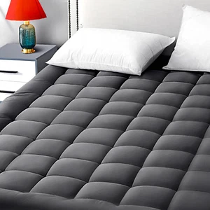 Twin XL Mattress Pad Pillow Top Mattress Cover Quilted Fitted Mattress Protector - Picture 1 of 8