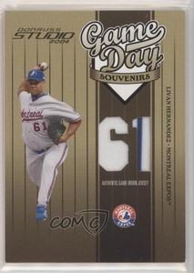 2004 Donruss Studio Game Day Souvenirs Jersey Number /300 Livan Hernandez #GD-52