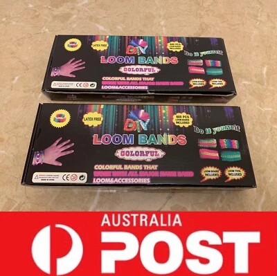 2 pcs Loom Band DIY Rainbow Kits Bundle Special, AU Stock - image 1 of 4