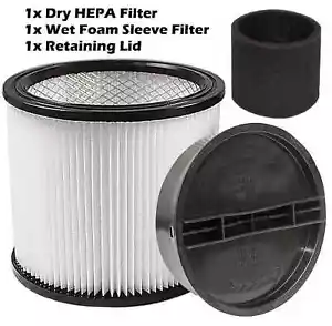 Kit filtro cartuccia umido/asciutto per aspirapolvere Shop-Vac 90304 90585 90350 90333 - Foto 1 di 7