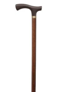 Soft Touch Silicone Fritz Handle Cane in Brown - Picture 1 of 1