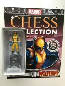 MARVEL CHESS COLLECTION ISSUE 3 WOLVERINE EAGLEMOSS FIGURINE FIGURE + MAGAZINE - Picture 1 of 2