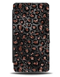 Estuche Cartera Abatible Estampado Leopardo Oro Rosa Brillo Estampado Dorado Imagen G030 - Imagen 1 de 3