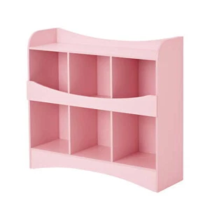 Furniture Toy Storage Cubby Bookcase, Pink - Picture 1 of 6
