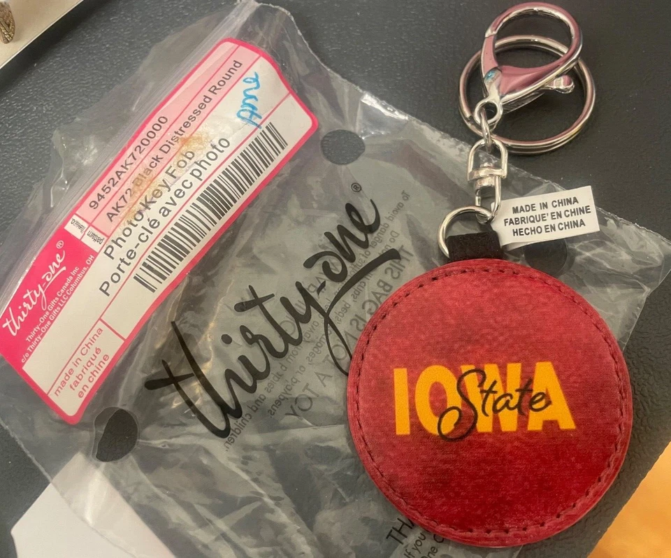 thirty-one Iowa state cyclones Keychain key fob collegiate football basketball - Image 1 of 3