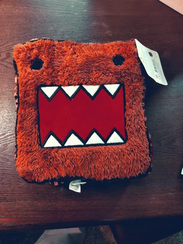 Domo Cuddle Pillow Plush 11" 12" Foot Square 2013 Kellytoy New with Tag MWT Cover