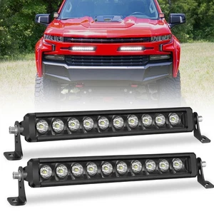 For Chevy Silverado 10/12" LED Light Bar Spot Flood Combo Truck Offroad Driving - Bild 1 von 12
