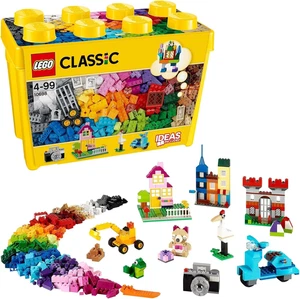 LEGO Classic Large Creative Brick Storage Box Set, Colourful Building Toy for 4+ - Picture 1 of 12