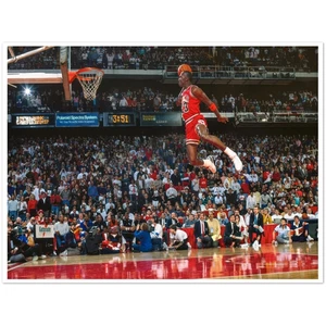 Michael Jordan Slam Dunk Championship 1988 Chicago Bulls Poster - Bild 1 von 3