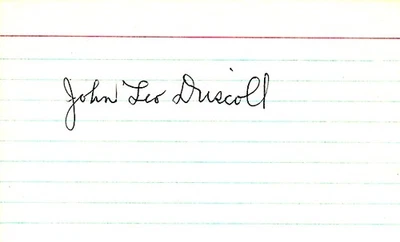 Paddy Driscoll Autographed Signed 3x5 Index Card Chicago Bears JSA #Y95101 - Image 1 of 2