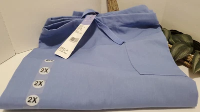 Pantalones Médicos - Pantalones de Enfermería con Cordón Fundamentos de Cisne Blanco 2XL Azul Ciel Foto 1 de 4