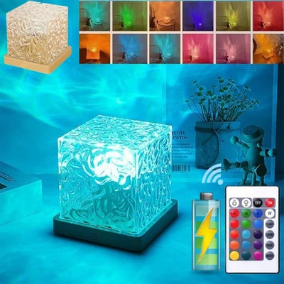 Nordlicht Lampe LED RGB 16 Farben Farbwechsel Wasserwellen Projektor Nachtlicht - Bild 1 von 4