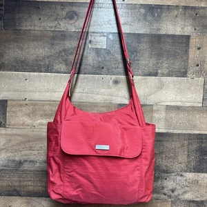 Baggallini Crossbody Bag Red Side Pockets Adjustable Strap - Picture 1 of 18