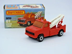 Matchbox Superfast No.61 Relitto Camion IN K Scatola Rosso Con Bianco Braccia - Foto 1 di 10