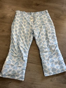 Forever 21 Hello Kitty X Blue Heart Puffer Insulated Pants Plus Size 4X New - Picture 1 of 24