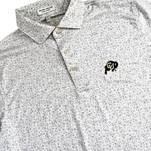Peter Millar Colorado Buffalos Summer Comfort Golf Polo Men's M Football Design - Picture 1 of 8