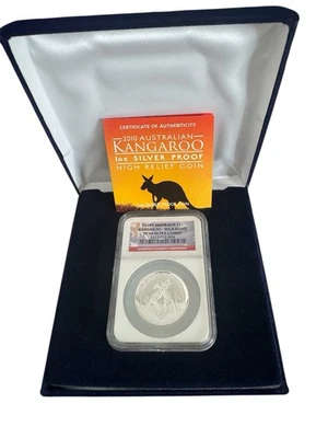2010-P Australia Kangaroo High Relief PF 70 Ultra Cameo - Image 1 of 3