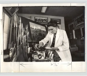 Renommierter KALIFORNISCHER MALER Künstler PEARL BERNARD San Miguel 1969 Pressefoto - Bild 1 von 2