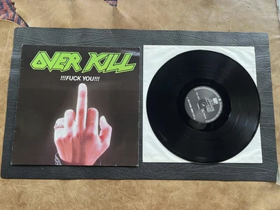 OVERKILL !!!fuck you!!! LP 1987 Megaforce Worldwide THRASH METAL - Image 1 of 4