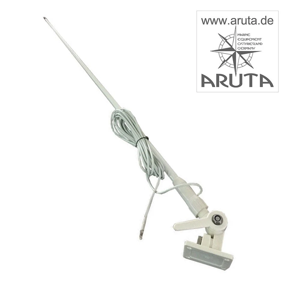 UKW/VHF/AIS Seefunk Antenne + Kabel 4,5m + Halterung 156-162MHZ 1.12m AIS fähig - Bild 1 von 4