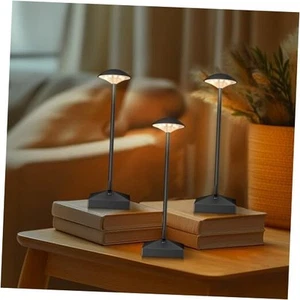 3 Pack Black Small Cordless Table Lamps Rechargeable,Battery Operated Black-B - Picture 1 of 8