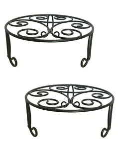 Paquete de 2 soportes metálicos para plantas de 13"" de diámetro para plantas/macetas grandes de alta resistencia... - Imagen 1 de 6