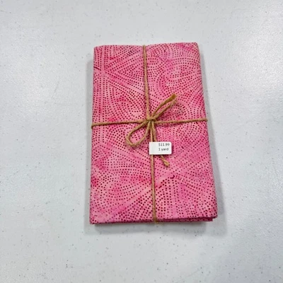 батик ткань розовый галстук краситель цветочный абстрактный квилтинг хлопок 1 ярд - Изображение 1 из 4