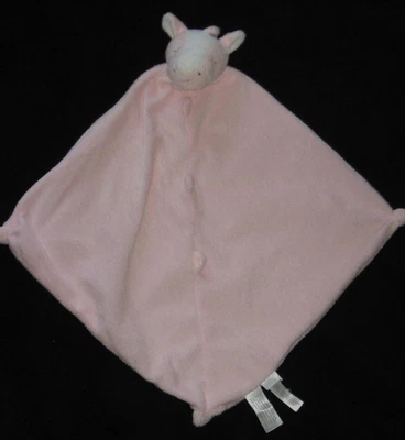 Cobertor de segurança Angel Dear rosa e branco cavalo pônei bebê pelúcia amorosa - Imagem 1 de 4