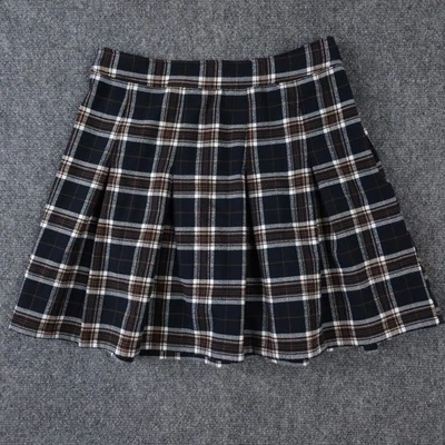 Hollister Skirt S Blue Plaid Pleated Flannel Ultra High Rise Academia Schoolgirl - Image 1 of 4
