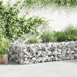 Gabion Wall Stone Planter Fence Panels Outdoor Garden Galvanized Steel vidaXL - Picture 1 of 32