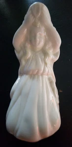Vtg Belleek Porcelain Maiden Creamer White & Yellow Ireland 5” - Picture 1 of 5
