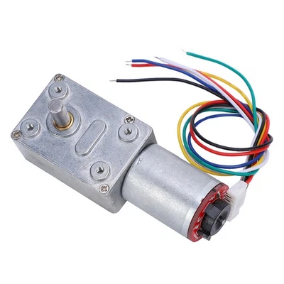 Gear Motor Worm Gear Speed Reducer W/Encoder Brush DC Motors DC12V JGY371 400RPM - Image 1 of 4