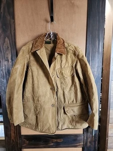 Chaqueta de campo de caza de lona Mohawk Utica NY talla 42/grande vintage - años 30 40 - Imagen 1 de 14