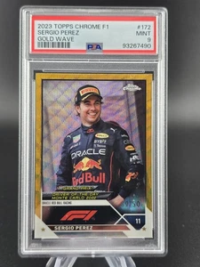 2023 Topps Chrome F1 Sergio Perez Gold Wave #172 PSA 9 Checo Mexico 🇲🇽 - Picture 1 of 5